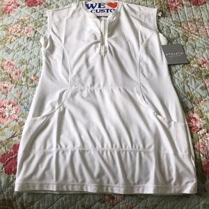Athleta white xs swim coverup